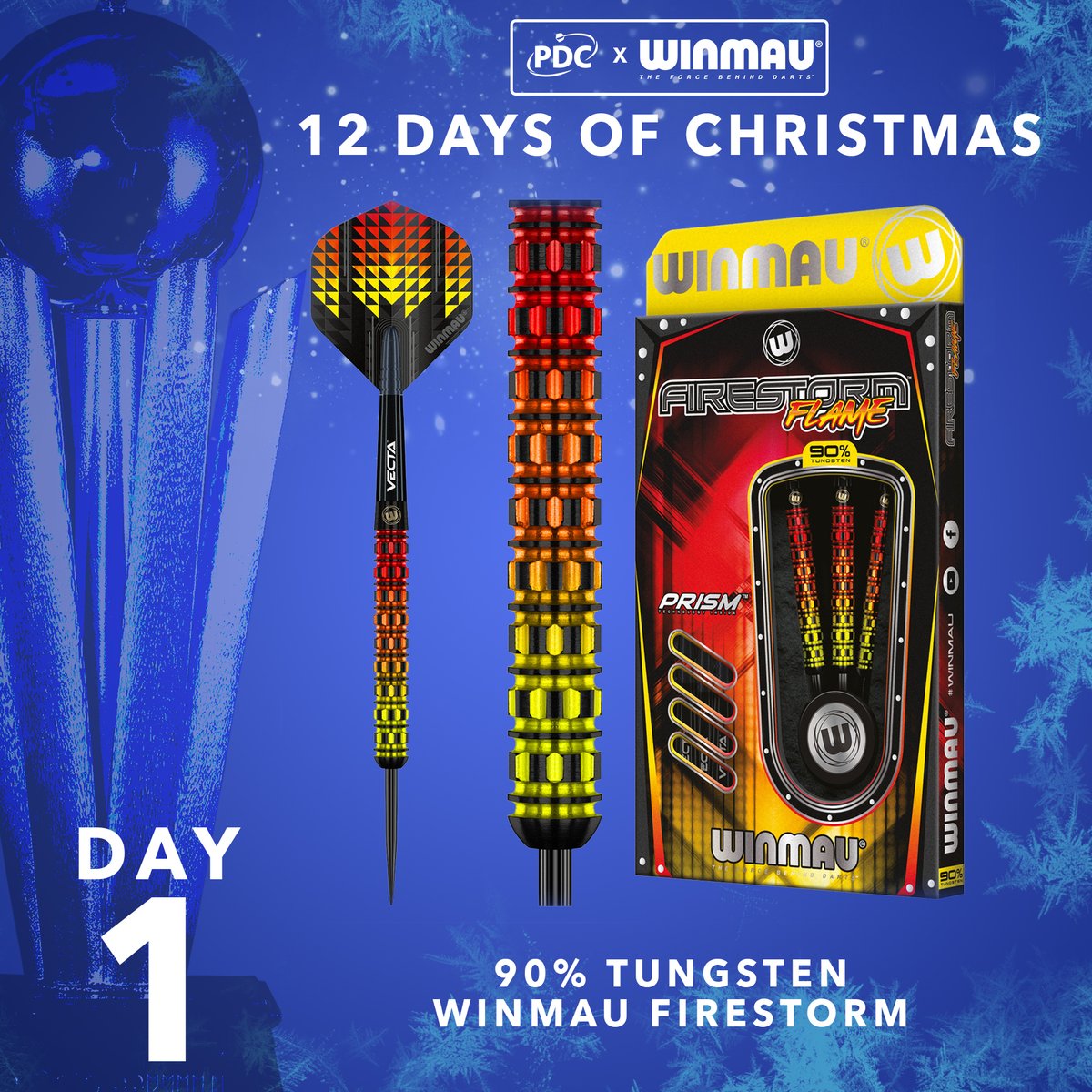 It's that time of year again... 🎁 We're kicking off the PDC's 12 Days of Christmas with @Winmau with this set of 90% Tungsten Firestorm darts! Simply RT to enter the chance to win... Explore the full range: bit.ly/Winmau2024