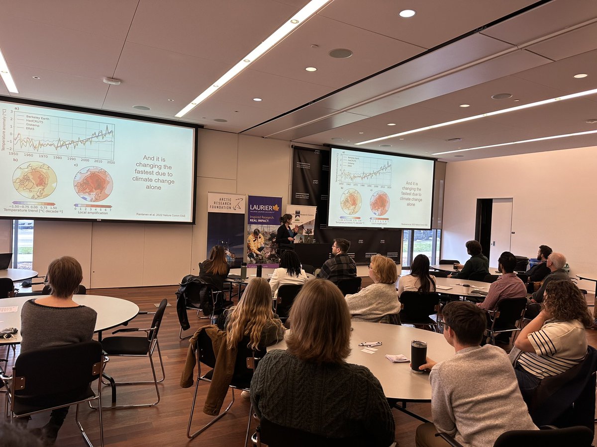 HomaKrp's tweet image. Two great presentations by @LaurierBiology professors Drs. Steward and Swanson on wildlife ecology and northern fish and fisheries at ArcticNet Viewing Hub event #CIGI @ArcticFocus @ArcticNet @LaurierResearch @StewartResearch @ECR_WLU