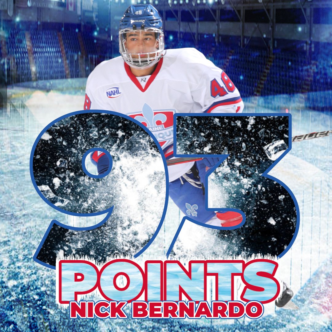 HISTORY!

This past weekend Nick Bernardo saw his name entered into the Nordiques record books once again when he recorded his 93rd point making him the all time Nordiques points leader!

please help us in congratulating the LIU commit!

#RollNords ⚜️
#MaineLand 🌲