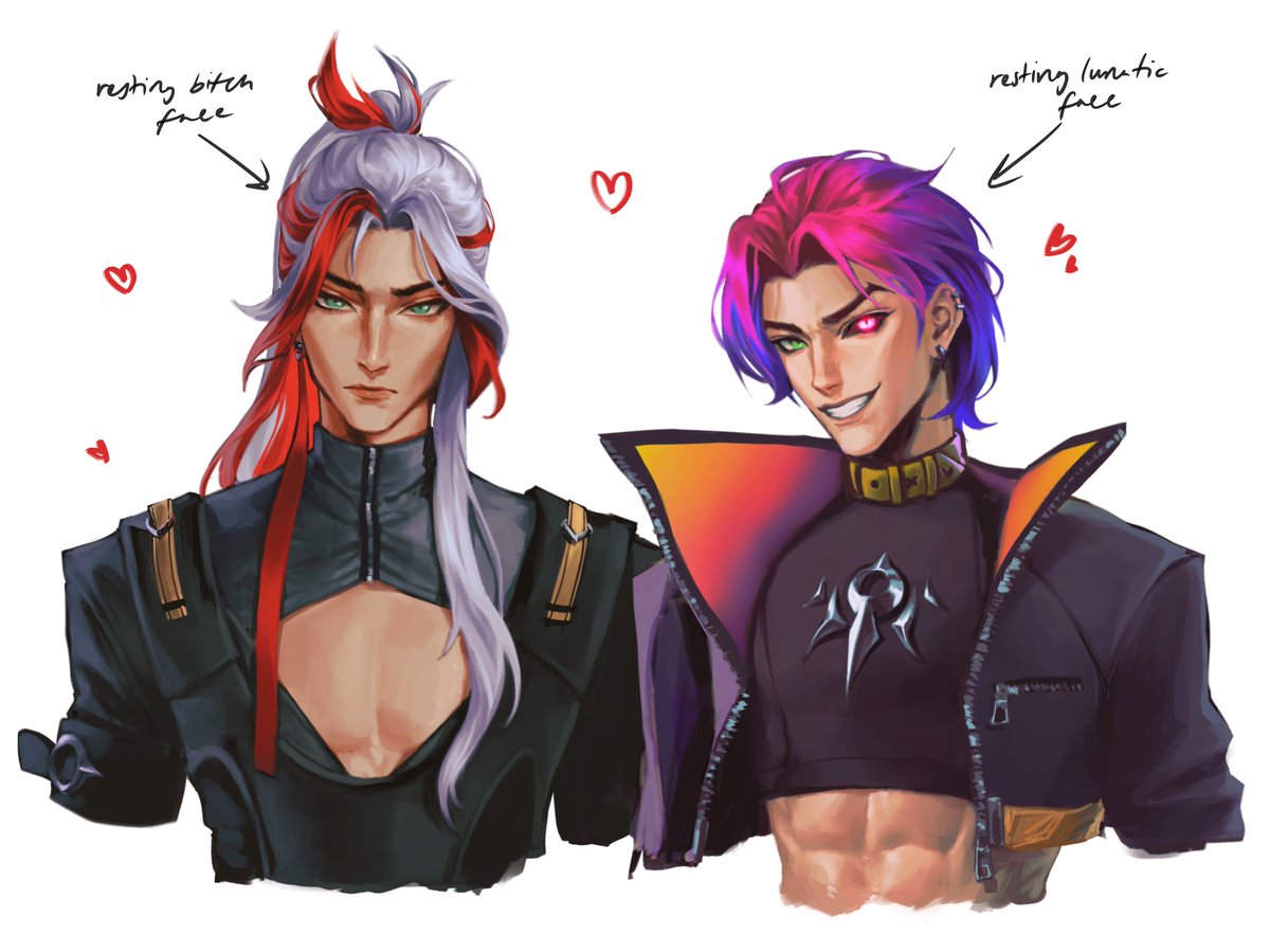eulaleth's tweet photo. Kayn and Yone the cuties #HeartSteel https://t.co/5vKsT3Q5Fu