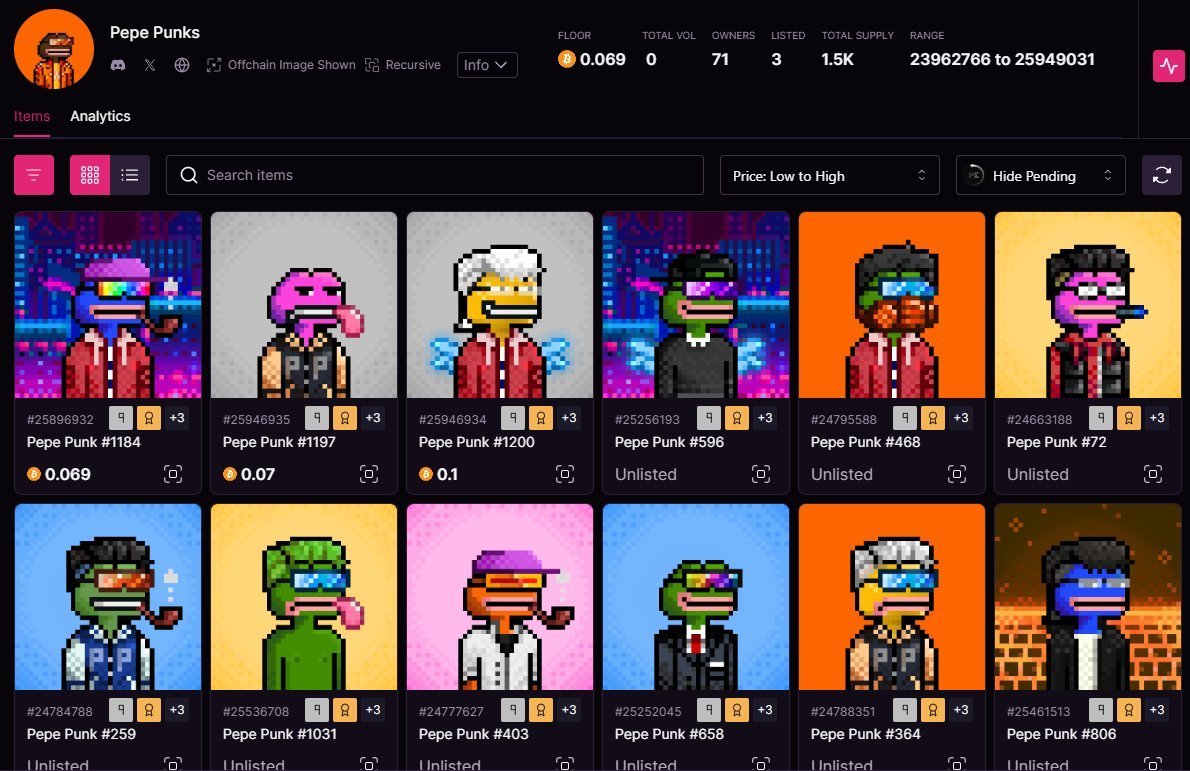 🔥随着铭文的行情起来，brc的NFT也起来了，我发现了一个这个项目 <a href="/SatoshiPunksNFT/">Satoshi Punks | Pepe Punks</a>

拥有正负铭文跟前一阵的石头punk一样

🎁我争取了5个白名单给大家抽一下

要求 

1.关注 <a href="/ccjing_eth/">ccjing | 🐬TermMax Ⅰ MemeMax⚡️(✱,✱)</a> 和 <a href="/SatoshiPunksNFT/">Satoshi Punks | Pepe Punks</a>

2.点赞+转发 3.评论bc1p开头地址 

24h开奖 

#BTCs #NFTCommunity #ordi <a href="/Portalcoin/">Portal</a>