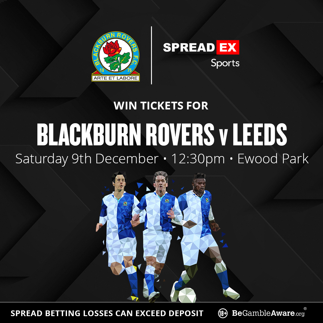 🚨Competition Time🚨 How do you fancy the chance to win tickets to @Rovers 🆚 Leeds?!🎟️ For the chance to win🥇 1⃣ Follow us + Repost this post♻️ 2⃣ Enter your details in the entry form below⤵️ spreadex.com/blackburnga TS&C's Apply🔞