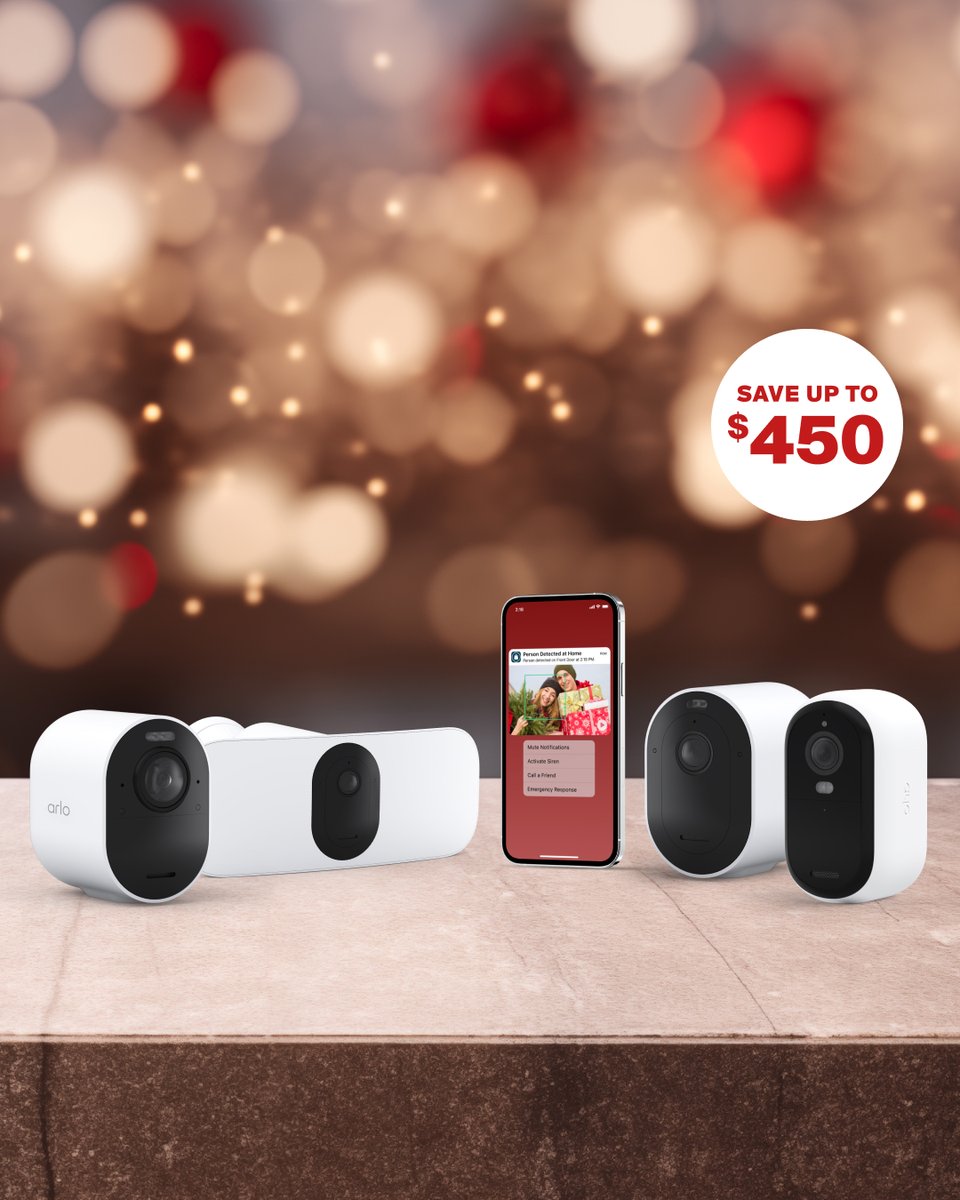 'Tis the season of gifting and what better way to celebrate than with the Arlo Holiday Sale! 🎁🎄  

Save up to $450 below:  
arlo.com/en-us/holiday-…