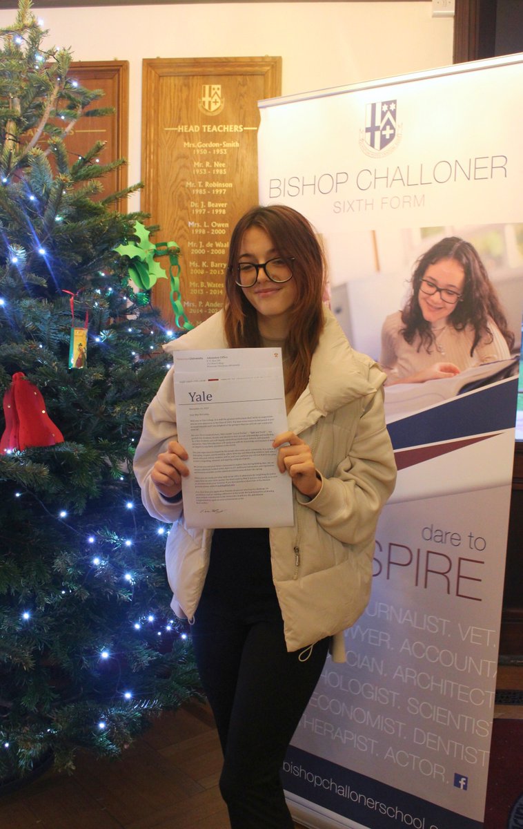 Huge congratulations to Year 13's Mae who secured offers to study Law at 3 of the top universities in the USA - Harvard, Princeton and Yale! From everyone at BCS, we are so proud of you! ⭐ #Bromleyschools #ChallonerPride
