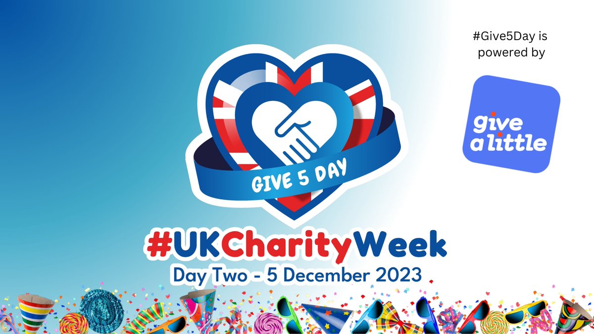 🌟 That concludes day one of #UKCharityWeek - Thank you to everyone who made #CelebrationOfCharity🎉  count. Tomorrow, we gear up for day two which is #Give5Day🖐️, a daily theme powered by Give A Little, as we continue this transformative week together.