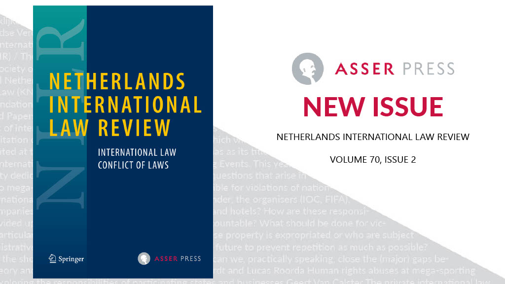 📚 #NewIssue of the #NILR! There are 7 new articles (4 #openaccess) on topics such as the United Kingdom's commitment to the #ICJ and the evolution of Chinese Private International Law. 🔗 Read it here: link.springer.com/journal/40802/… @fbakkerfrank @SpringerLaw #AsserPress