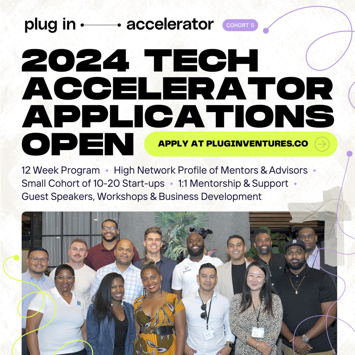 Calling all Black &amp; Brown early-stage founders! 🚀Apply for Plug In's 2024 Tech Accelerator and supercharge your startup. Deadline: December 15th at 5 PM PST. Apply here: bit.ly/plugin-ac5.