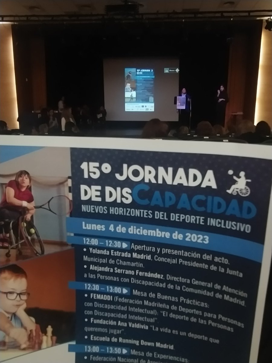 FundacionSERorg's tweet photo. Hoy Asistimos a la 15° Jornada de Discapacidad, nuevos horizontes del #DeporteInclusivo. Fantástica la mesa de buenas practicas y la mesa de experiencias. @Alejandrasf7 @padeladaptado
@femaddi @DownMadrid @AlcerMadrid #EstuAmeb
¡Que el Deporte no pare! https://t.co/3u1U26w6wX