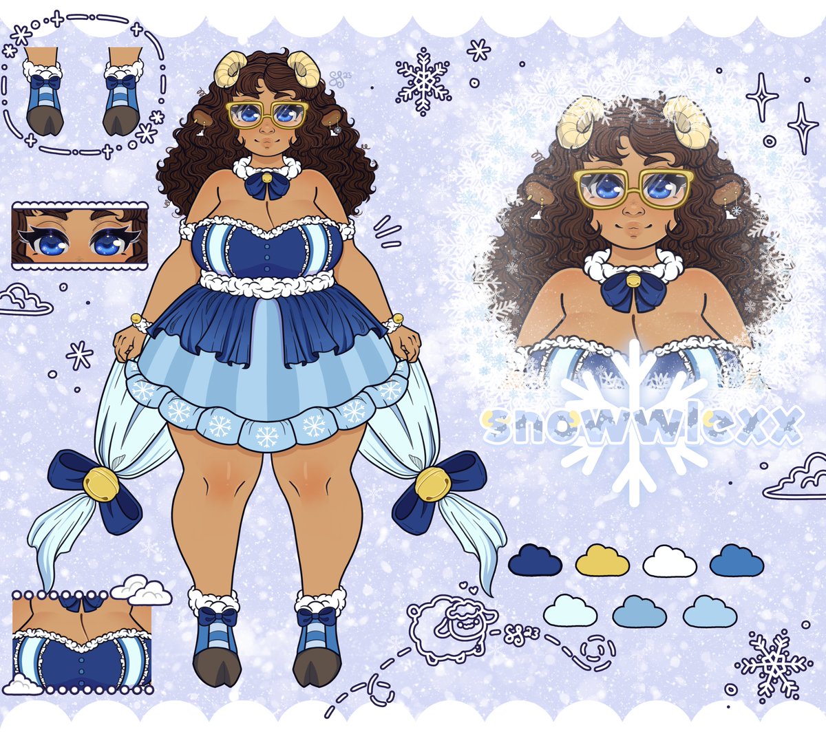 drowsy_cupid's tweet photo. finished ref sheet for the coolest sheep around @/snowwlexx 💙❄️

#jessysdoodles https://t.co/rsD4E6St6A