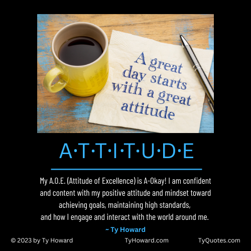 TyHoward410's tweet photo. My A.O.E. (Attitude of Excellence) is A-Okay! ~ Ty Howard https://t.co/BzEbX4Bu6j