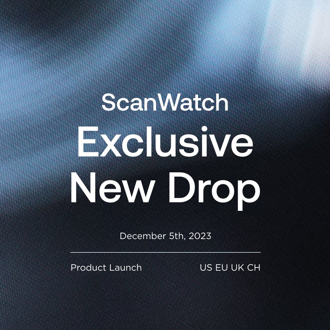 Withings's tweet photo. NEW DROP.
TOMORROW.
Clinical precision meets luxury design. #ScanWatch https://t.co/ubwYoSpkIl