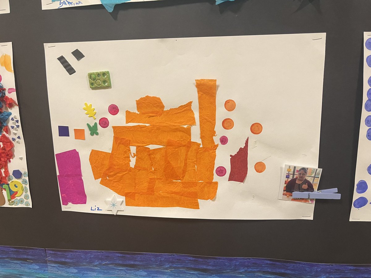 I stopped by art class with @BrightBlueHue at <a href="/APS_Shriver/">Eunice Kennedy Shriver Program</a> today 🎨 🖌️ I always love seeing all the individual student artwork displayed in the halls.
