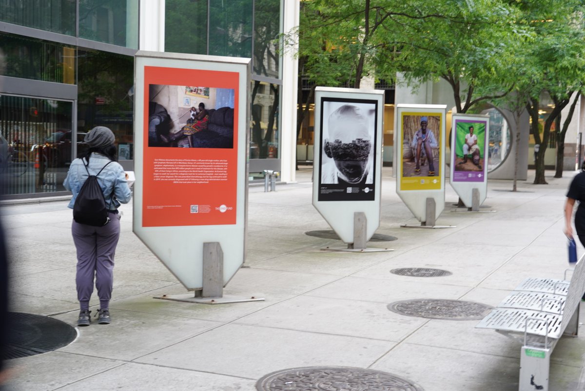 TheENDFund's tweet photo. Tomorrow is the final day of the #ReframingNeglect exhibition in partnership with @NYC_DOTArt. The series uses documentary and fine art photography to highlight the need to end #NTDs. Check it out at Water Street between Maiden Lane and Pine Street. #BeatNTDs https://t.co/LI24j4s72r
