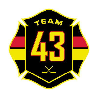 RobTheHockeyGuy's tweet photo. Quinn Hughes' "TEAM 43" program has a logo in #Canucks flying skate jersey colours. https://t.co/aekyUJW8FT