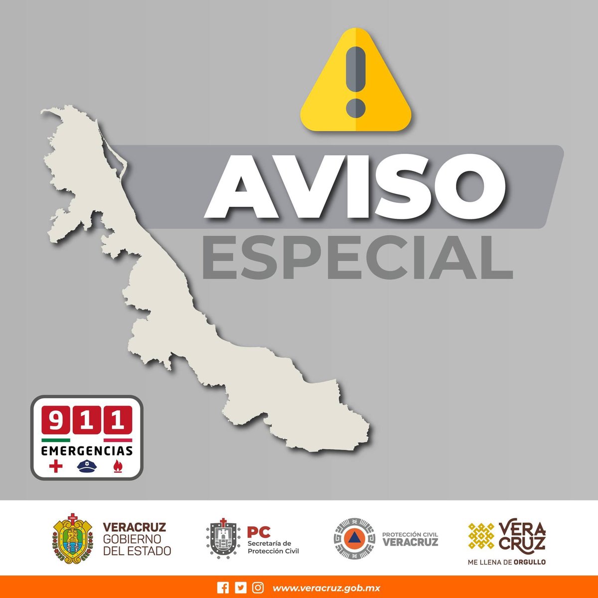 ⬇️Continúa el descenso de temperatura. ⛈️Probabilidad alta de lluvias y tormentas con máximas en cuencas del sur. ❄️No descarte aguanieve o nevadas en lo más alto de las montañas. 🔵Consulta los detalles del #AvisoEspecial por el frente frío 13-Lluvia-Norte en @spcver.