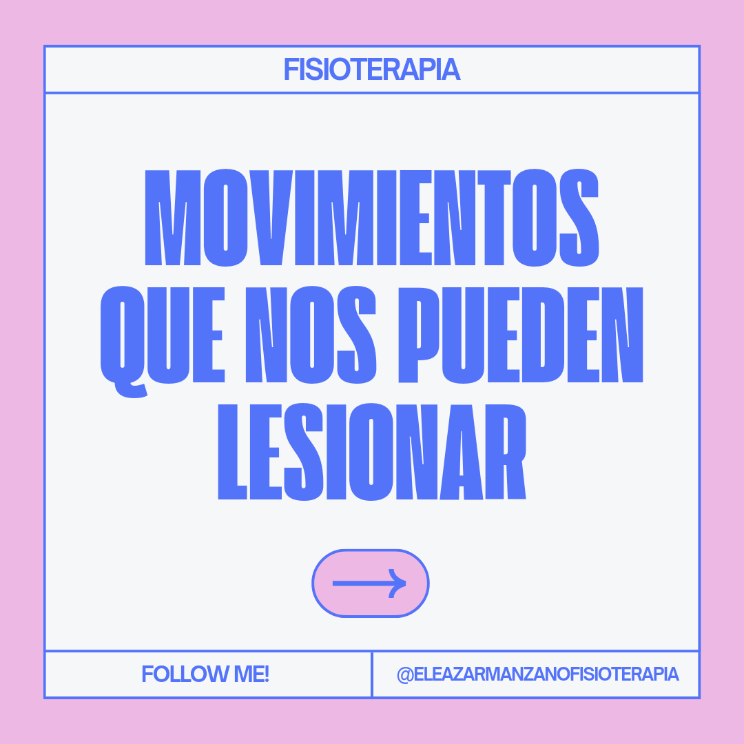 FisioEleazar's tweet photo. 🚨 MOVIMIENTOS QUE NOS PUEDEN LESIONAR 🚨

Desde pequeños nos bombardean con información y con advertencias que acaban por fragilizarnos y cambiarnos la concepción de peligro sobre ciertos movimientos o incluso posturas.

Hoy hablaremos de esos movimientos. ¿Existen de verdad? https://t.co/eIrJaVMQDs
