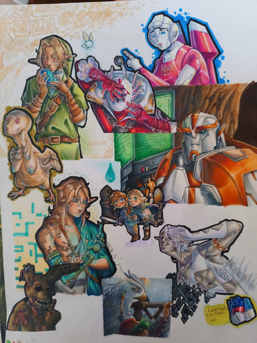 finished my doodle page collage !!!! (^.^)ﾉ* i might addmore to it tho i loveee clutter