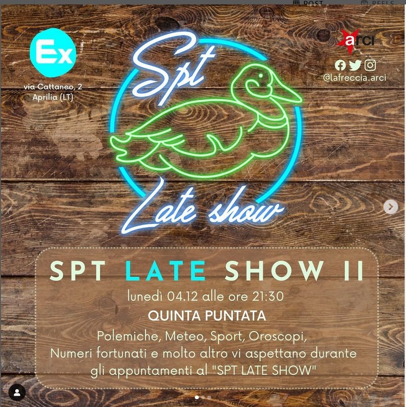 Tra poco all'ex mattatoio quinta puntata di Spt live show, ospiti della serata <a href="/SoldaSamuele/">Samuele Solda'</a>, Andrea Palano e i Woru Roze  

#ExMatta #SPTLiveshow
