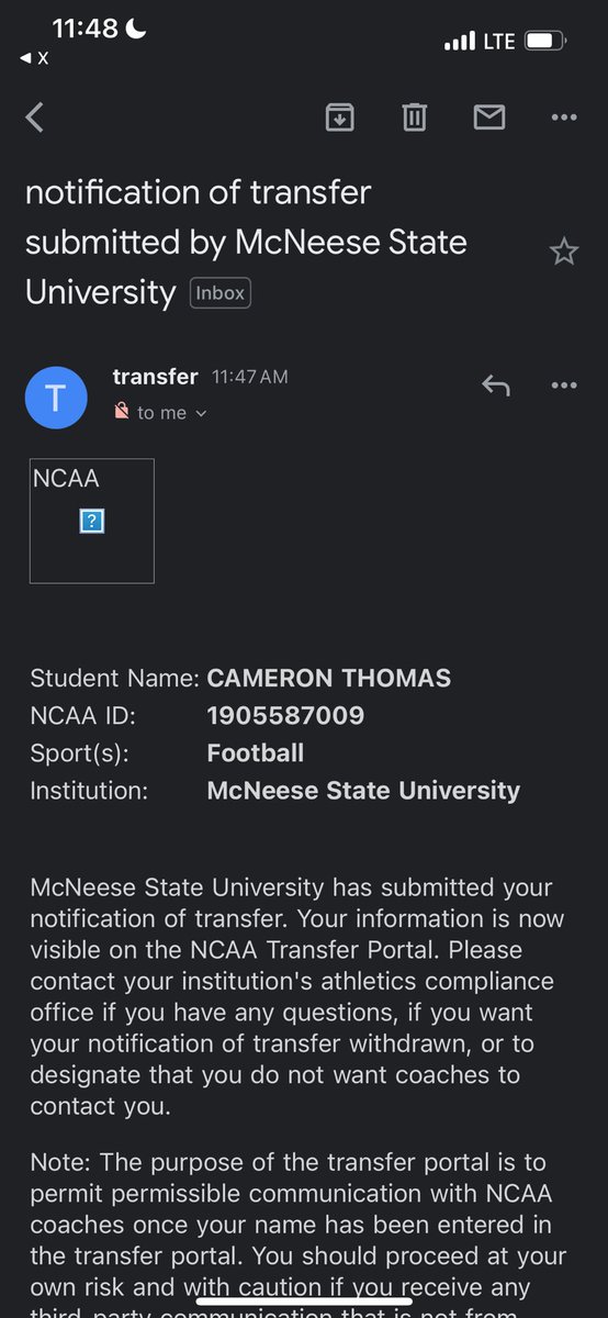 Cam Thomas (@camthomas_9) on Twitter photo officially in the transfer portal !
<a href="/Nick_Louvier1/">Coach Louvier</a> <a href="/JUCOFFrenzy/">JUCO Football Frenzy</a> <a href="/RivalsPortal/">NCAA Transfer Portal</a> <a href="/JuCoFootballACE/">JuCo Football Forer</a> officially in the transfer portal !
<a href="/Nick_Louvier1/">Coach Louvier</a> <a href="/JUCOFFrenzy/">JUCO Football Frenzy</a> <a href="/RivalsPortal/">NCAA Transfer Portal</a> <a href="/JuCoFootballACE/">JuCo Football Forer</a>