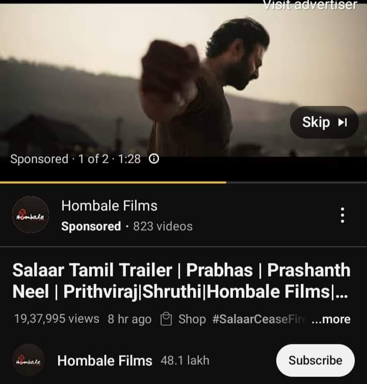 Thangadurai Oru Alavuku Dha.. 😬
Trailer ku advertisement Trailer aye
Pichaikaaran Ku Security Pichaikaarane #SalaarTrailer