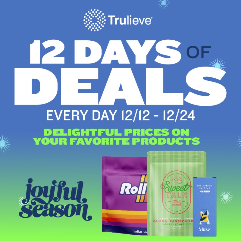 Trulieve's tweet photo. 12 Days of #cannabis Deals 🍃📅