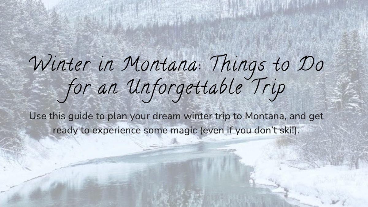 #Montana in the winter? Yes, it's cold - but it is SO worth it! ❄️ Here's what you need to know before you go: montanadiscovered.com/winter-in-mont…