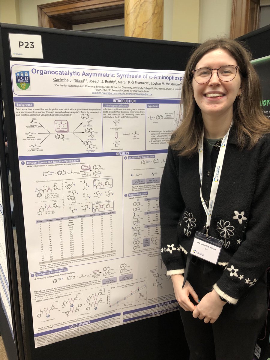 Well done to Dairine and Caoimhe presenting their SSPC funded research at the RSC Organic Chemistry Poster event today.