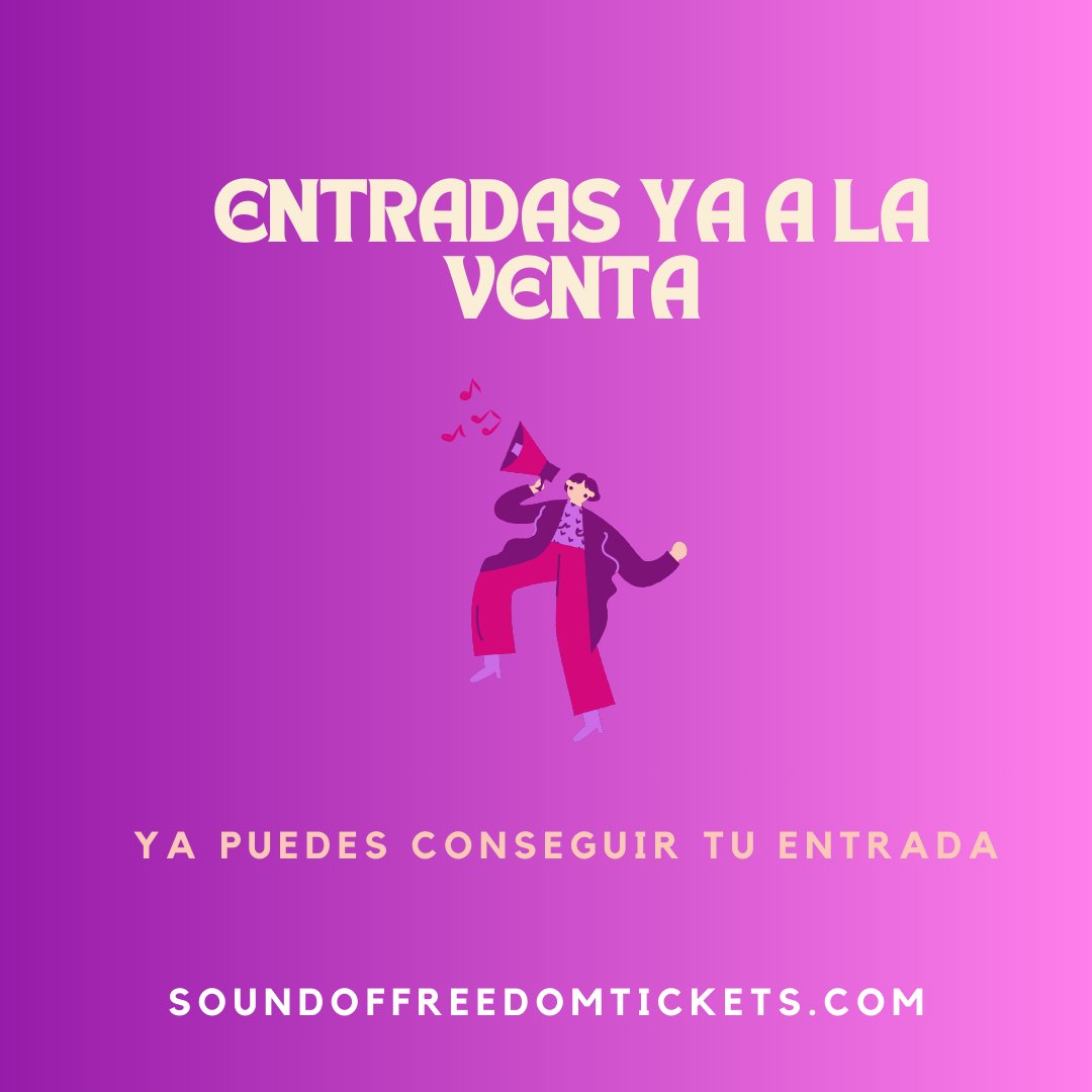 SoundofFr_Fest's tweet photo. ¡Se acabó la cuenta atrás!🤯

Ya están disponibles las entradas para el Sound of Freedom Fest 🎉

Podéis conseguirlas en el link de nuestra bio🥰

Os esperamos🔥 https://t.co/uKef1Vx11B