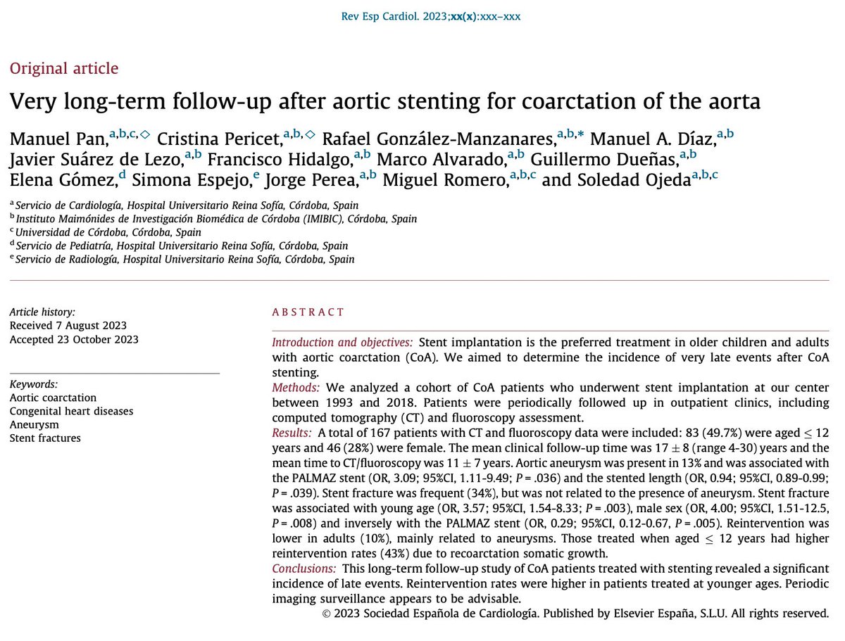 Manuel Pan (@mpaoss) on Twitter photo 30 years of experience in Aortic Coarctation summarized in a single slice . authors.elsevier.com/a/1iAdK6ikuZDf…. <a href="/belcid7/">Belén Cid Alvarez</a> @AJuradoRoman <a href="/oriolrodriguez5/">Oriol Rodriguez</a> <a href="/evandrofilhobr/">Evandro Martins F. MD</a> <a href="/PCRonline/">PCRonline 🫀</a> <a href="/Pooh_Velagapudi/">Poonam Velagapudi</a> <a href="/TCTMD/">TCTMD</a> <a href="/shci_sec/">ACI-SEC: Hemodinamica</a> <a href="/RevEspCardiol/">REC Publications</a> <a href="/HUReinaSofia/">Hospital Universitario Reina Sofía</a> <a href="/LAzzaliniMD/">Lorenzo Azzalini</a> <a href="/hemodin90/">Guillermo Galeote</a> <a href="/JTLLERGO/">Javier Torres</a> <a href="/ignamatsant/">Ignacio J. Amat</a> 30 years of experience in Aortic Coarctation summarized in a single slice . authors.elsevier.com/a/1iAdK6ikuZDf…. <a href="/belcid7/">Belén Cid Alvarez</a> @AJuradoRoman <a href="/oriolrodriguez5/">Oriol Rodriguez</a> <a href="/evandrofilhobr/">Evandro Martins F. MD</a> <a href="/PCRonline/">PCRonline 🫀</a> <a href="/Pooh_Velagapudi/">Poonam Velagapudi</a> <a href="/TCTMD/">TCTMD</a> <a href="/shci_sec/">ACI-SEC: Hemodinamica</a> <a href="/RevEspCardiol/">REC Publications</a> <a href="/HUReinaSofia/">Hospital Universitario Reina Sofía</a> <a href="/LAzzaliniMD/">Lorenzo Azzalini</a> <a href="/hemodin90/">Guillermo Galeote</a> <a href="/JTLLERGO/">Javier Torres</a> <a href="/ignamatsant/">Ignacio J. Amat</a>