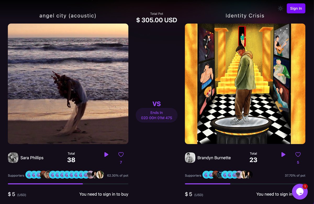 We've generated the equivalent of ~100,000 Spotify streams for two amazing indie artists in just 72 hours through the sale of Music Digital Collectibles! 

2 more days to collect yours! 
cc <a href="/Sara_JPhillips/">Sara Phillips</a> <a href="/Eman8/">Eman</a>