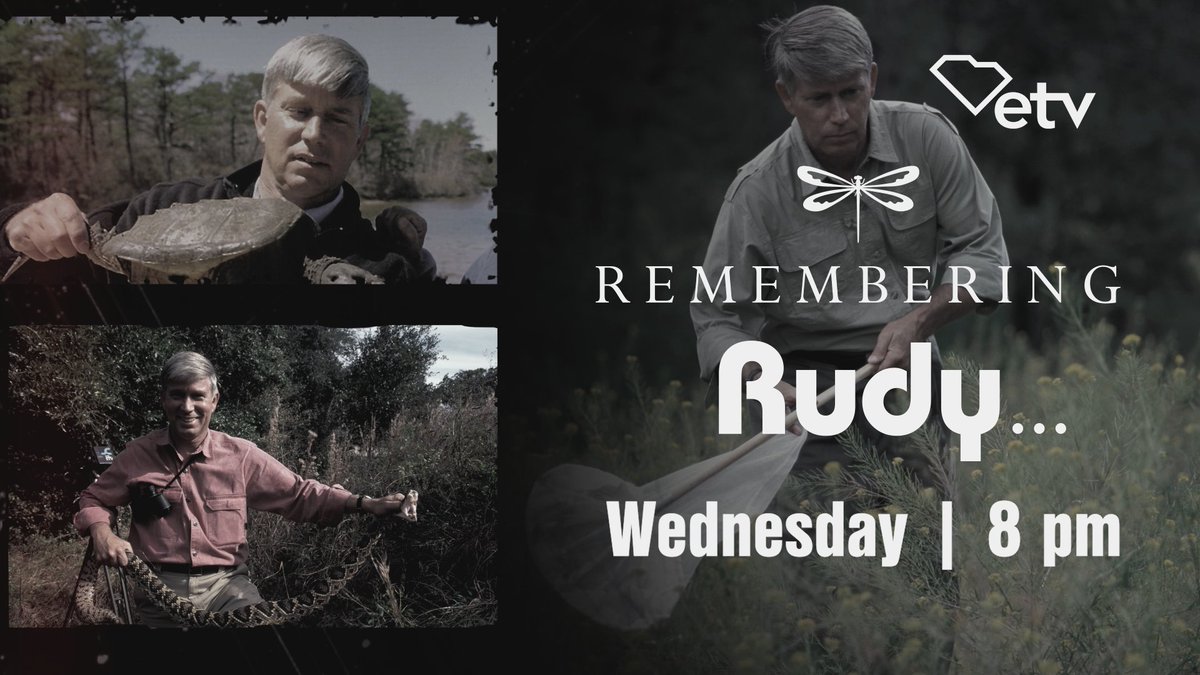 SCETV's tweet image. As we continue to honor the memory and legacy of Rudy Mancke, beloved host of #NatureScene and #NatureNotes, SCETV, and @SCPublicRadio colleagues share fond memories and recollections in this one-hour live special, Remembering Rudy: Wednesday, December 6 at 8:00 p.m.