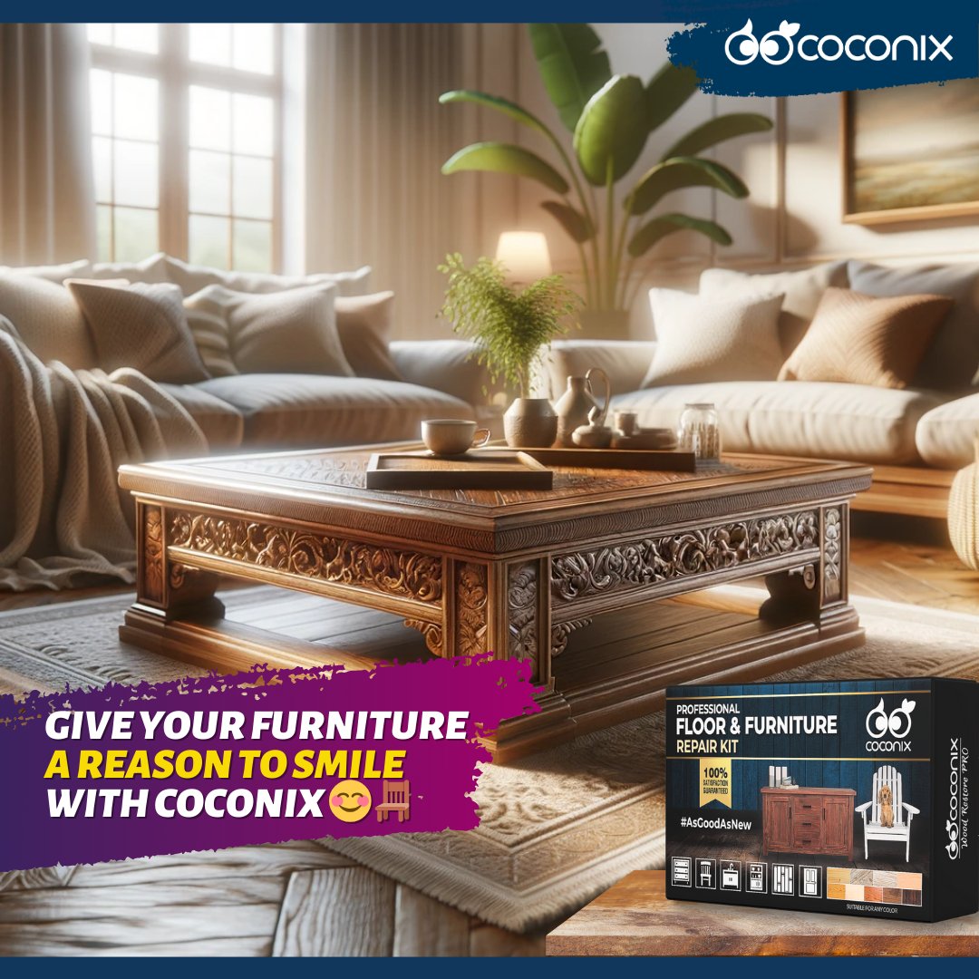 coconix_diy's tweet image. Laughing at furniture jokes? 😂🪑 Treat your chairs to Coconix Wood Restore PRO! Perfect for fixing scratches, dents, or chips. Show your furniture some love and they might just smile back! 😜🛠️ #FurnitureHumor #WoodRestore #Coconix