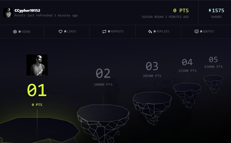 Back To Square Root 1.
<a href="/Portalcoin/">Portal</a> Season 2 Is Here, Good Luck.

POINTS - Rested
SHARDS - Saved

Bonus: $STREAK $XPLUS #XPLUS <a href="/xplusio/">XPLUS 🕹️The 1st TradingGameFi Platform</a>