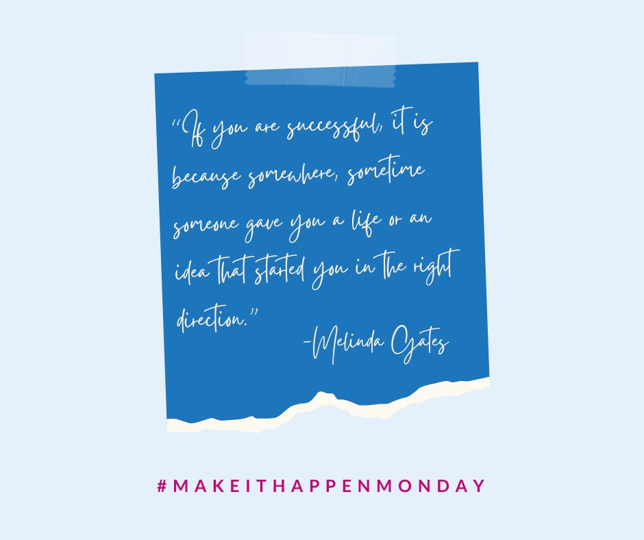 wbcsouth's tweet photo. Melinda Gates has a powerful reminder: "If you are successful, it is because somewhere, sometime, someone gave you a life or an idea that started you in the right direction." Show your appreciation for those who have helped you along the way and do the same for someone else https://t.co/rTGQ4qwXza