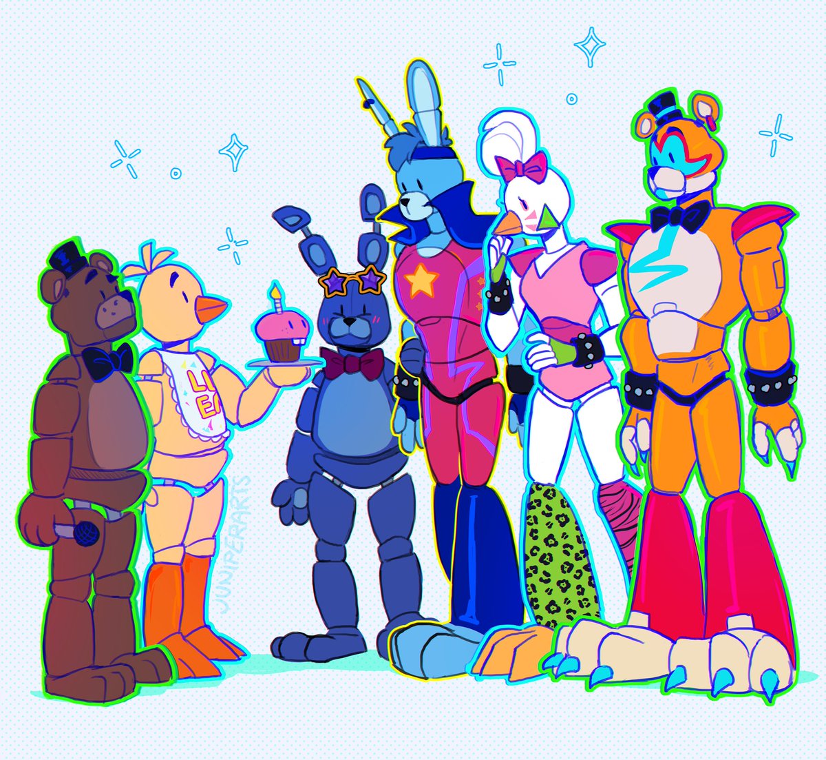 Pt 3 ⭐️ Old meets new #fnaf #bonniefnaf #securitybreach