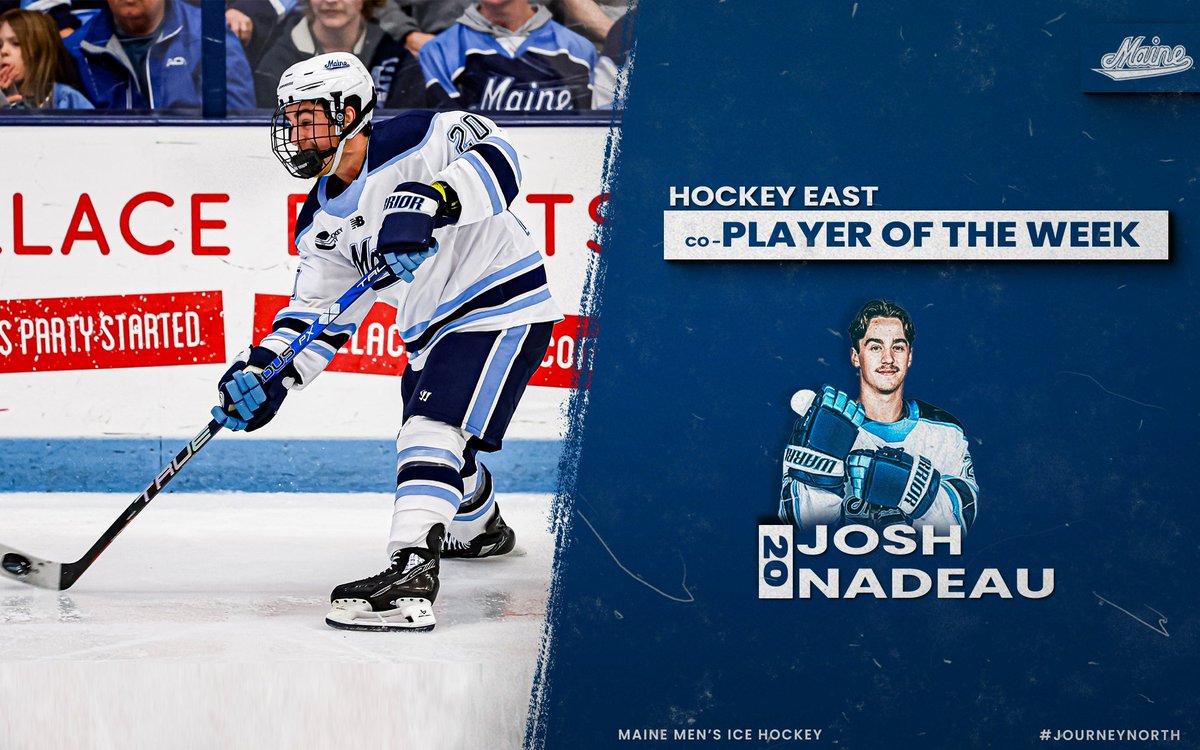 Josh Nadeau                      Bradly Nadeau

                                  🤝

      Hockey East Player of the Week