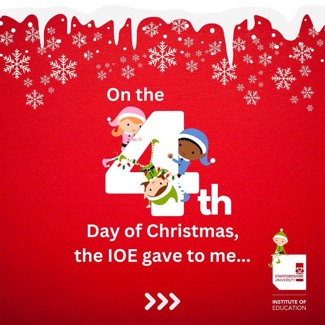UniofStaffsIOE's tweet photo. Spotlight on our amazing PGCE courses for the #12daysofchristmas from the IOE 🎁   
Take a look: https://t.co/0njNSRvIri

#PGCE #IOEStaffs #WhereYouMatter #Traintoteach #christmas #Getintoteaching @staffsuni #University #UKUniversity #Teaching #ArtandDesignTeacher #Art https://t.co/cJsWYkpz38