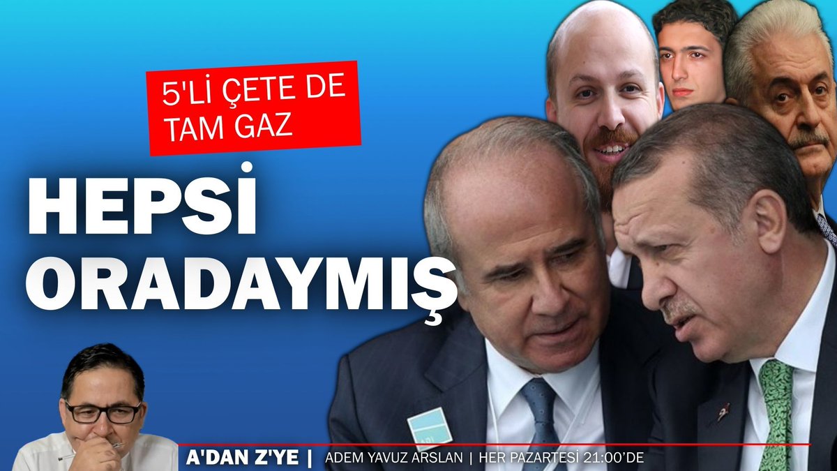 Hapsi oradaymış!

Erdoğan ailesinin gemilerinden sonra Binali Yıldırım’ın oğlunun gemilerinin de İsrail’le ticaret yaptığı ortaya çıkmıştı. Beşli Çete’nin gemilerinin de tam gaz Tel Aviv’e çalıştığı anlaşıldı

Adem Yavuz Arslan <a href="/ademyarslan/">ADEM YAVUZ ARSLAN</a> ile A’dan Z’ye

youtu.be/QSv3wwhXs5I?si…