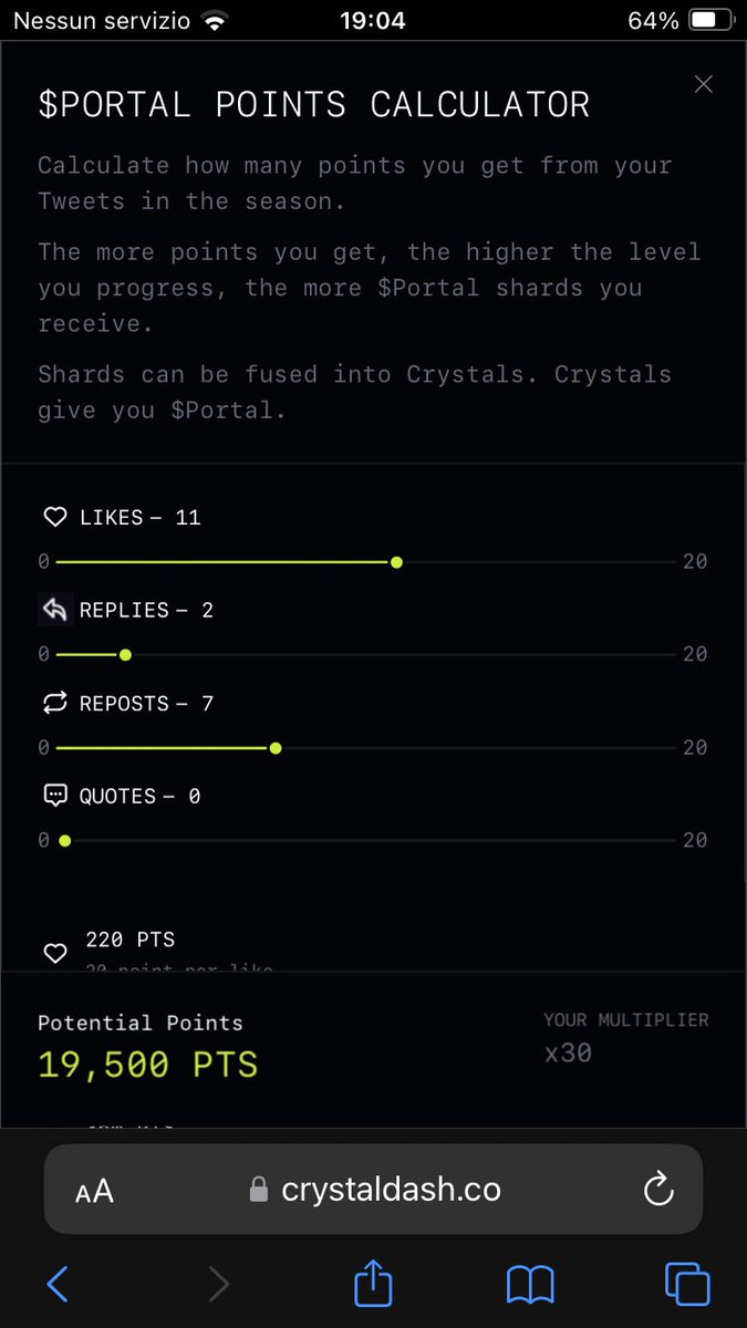 BlackPhilip15's tweet image. Season 2 it’s official.
Now only power post will be valid My multiplier is x30 @Portalcoin 

If you need a 𝗣𝗢𝗪𝗘𝗥 boost for PTS:

→ Engage, 𝗤𝘂𝗼𝘁𝗲, RT this post
→ Reply below with your tweet and tag @Portalcoin

Let the dance begins !