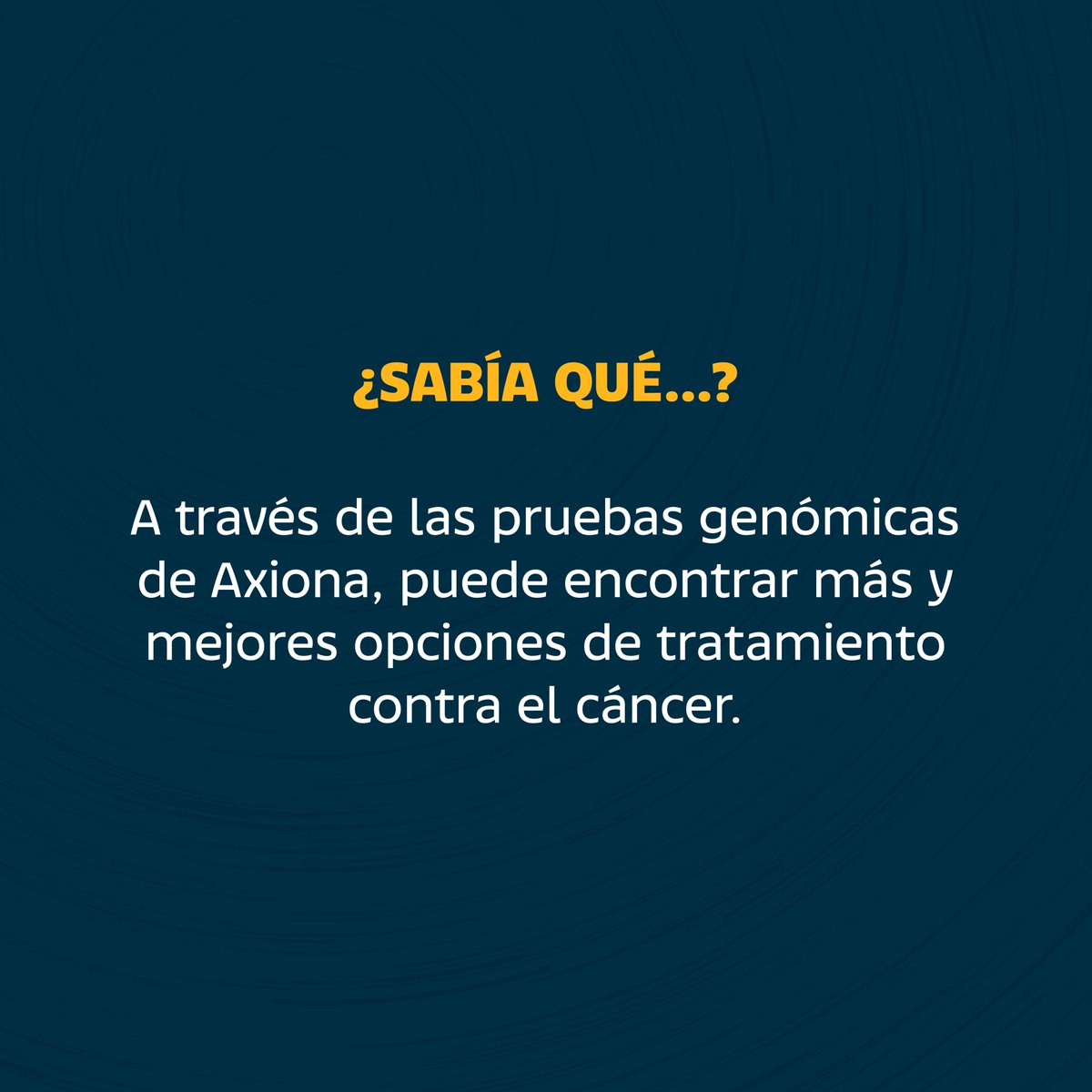 AxionaGenetics's tweet image. ¡Conozca las pruebas genómicas que tenemos para usted!
👩‍⚕Axiona GENE: axionagenetics.com/axionagene
🧬 Axiona SOLID: axionagenetics.com/axionasolid
🩸Axiona HEME: axionagenetics.com/axionaheme
🧪Axiona LIQUID: axionagenetics.com/axionaliquid
.
.
#AxionaGenetics #ElijaAxiona #cáncer #pruebasgenómicas
