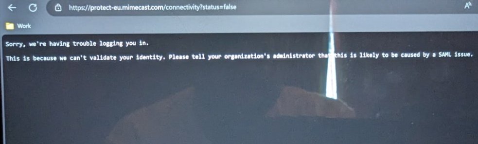 TotemSoup's tweet photo. @Mimecast can y'all maybe put out a notice when you have these issues happening. Your mimecast status page says all green, its useless. https://t.co/nv4MEBGdWq