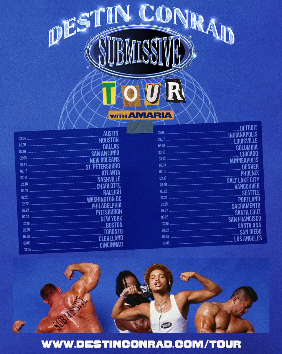 destinCONRAD's tweet image. ITS TIME! MY FIRST AMERICAN HEADLINING TOUR IS COMING YOUR WAY AND IM BRINGING THE BEAUTIFUL AMARIA 
FLORIDA’S FINEST. 
PRE-SALE DESTINCONRAD.COM/TOUR 
WHERE WILL I SEE YALL ON THE ROAD?