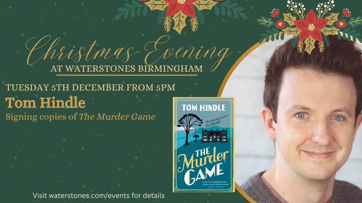 Really looking forward to visiting @BhamWaterstones tomorrow, where I'll be joining a *phenomenal* line-up of authors in signing stock and meeting readers. If you're in the area, come on down - I'm reliably informed there'll be mulled wine and mince pies! waterstones.com/events/christm…