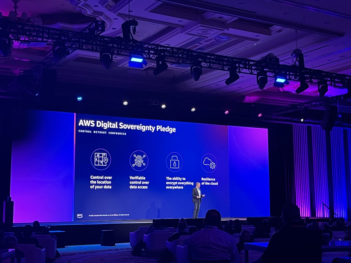 What an incredible week at #AWSreInvent! I had a great time presenting on how customers are working with AWS & our partners to navigate the evolving digital sovereignty landscape & how the cloud is enabling them to drive innovation while ensuring necessary requirements are met.