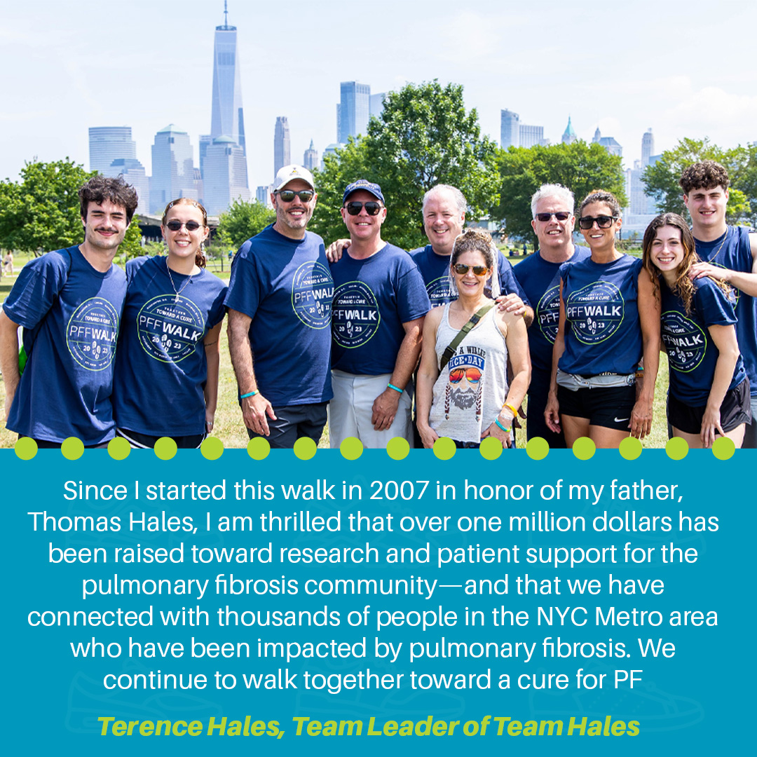 As we close out our PFF Walk 2023 season, we would like to thank the Hales Family Foundation for their generous support as Platinum Sponsor of the PFF Walk - NYC Metro. Thank you to the Hales Family Foundation for walking with us—together toward a cure!