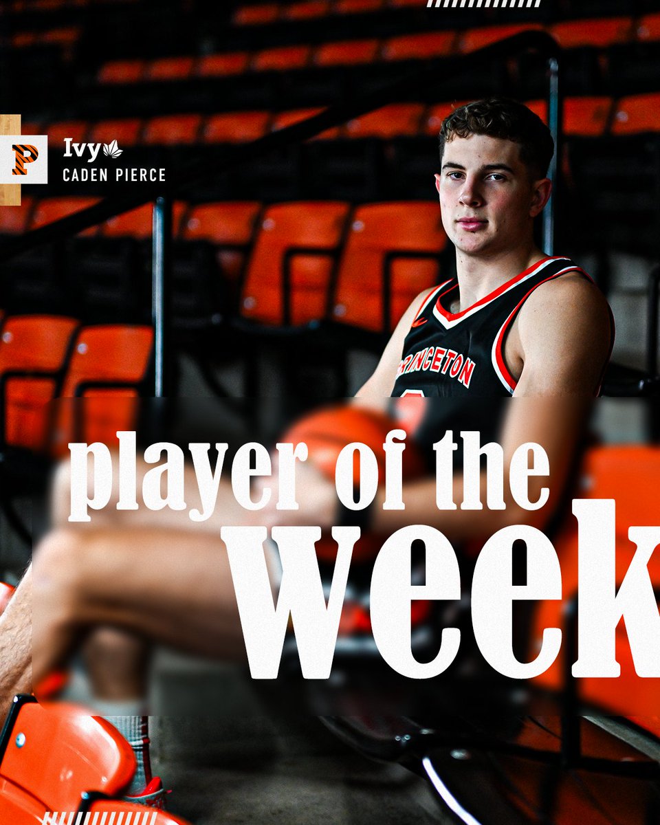 2x Ivy League Player of the Week! @CadenPierce_3 receives the conferences top weekly honor for the second time this season after helping lead the Tigers to wins over Bucknell & Furman! 🔗: bit.ly/3uQdGWh #MakeShots 🐯🏀