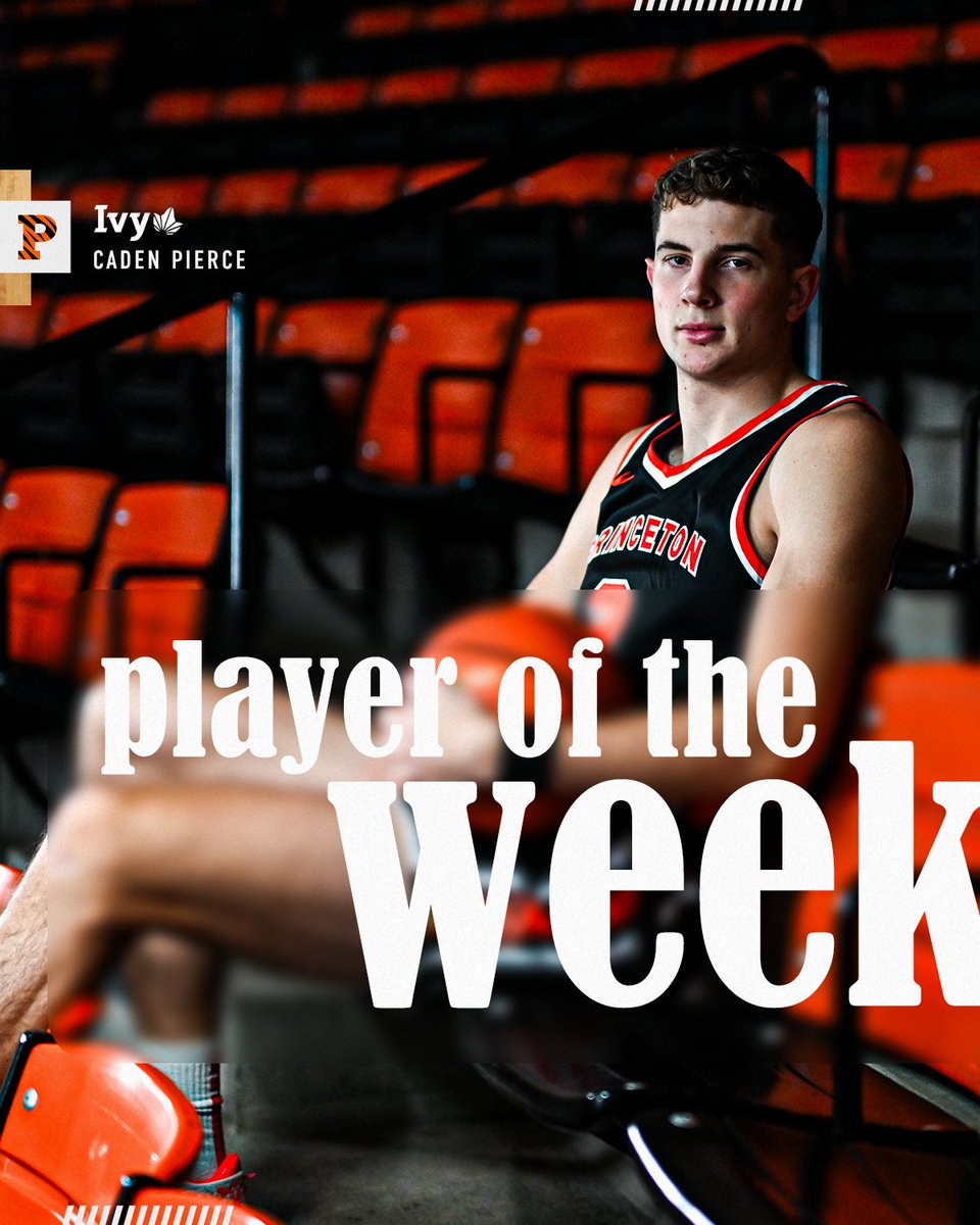 2x Ivy League Player of the Week!

<a href="/CadenPierce_3/">Caden Pierce</a> receives the conferences top weekly honor for the second time this season after helping lead the Tigers to wins over Bucknell &amp; Furman!

🔗: bit.ly/3uQdGWh

#MakeShots 🐯🏀