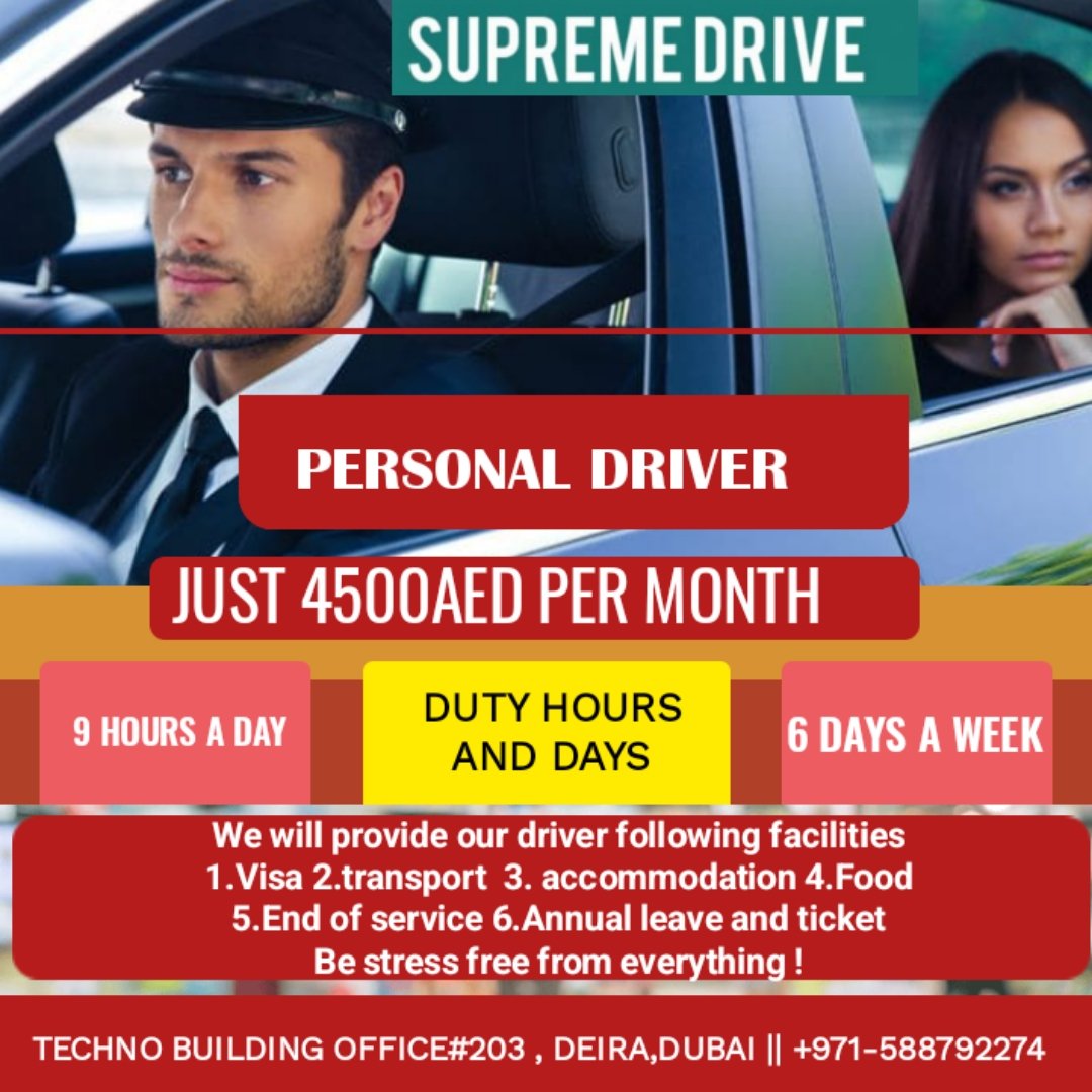 SupremedriveAe's tweet image. Book Your Safe Driver  #emirates 
#driverservice #personaldriver #housedriver #driverserviceDubaitoAbudhabi #Driverservicedubaitofuajariah #DriverservicedubaitoAlain
supremedrive.ae/safe-driver/
quicksafedriver.com
supremesafedriver.com
#driverafterparty #driverfordrunk