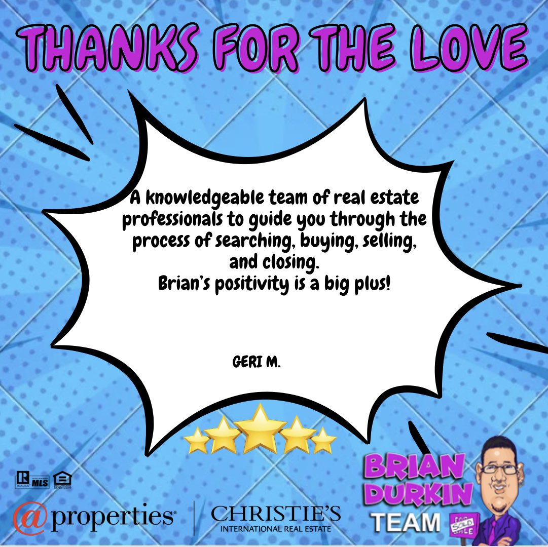 BDURKS4444's tweet photo. Thanks for the love…. #clientreview #realestate #review #lovewhatyoudo #happytohelp #thankyou #bdurks #briandurkinteam #atproperties https://t.co/13a2m7wdGy