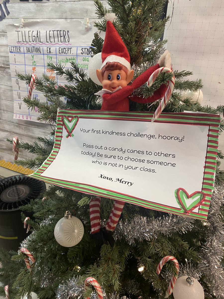 Our Kindness Elf, Merry, comes to our class each morning with a different Kindness challenge for the students to complete each day. SS’s are enjoying completing acts of kindness in and around their school community. <a href="/alcdsb/">ALCDSB</a> <a href="/alcdsb_cart/">St. Carthagh Catholic School</a>